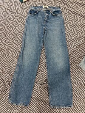 Reformation Vintage-Inspired Wide Leg Jeans — Blue Wash